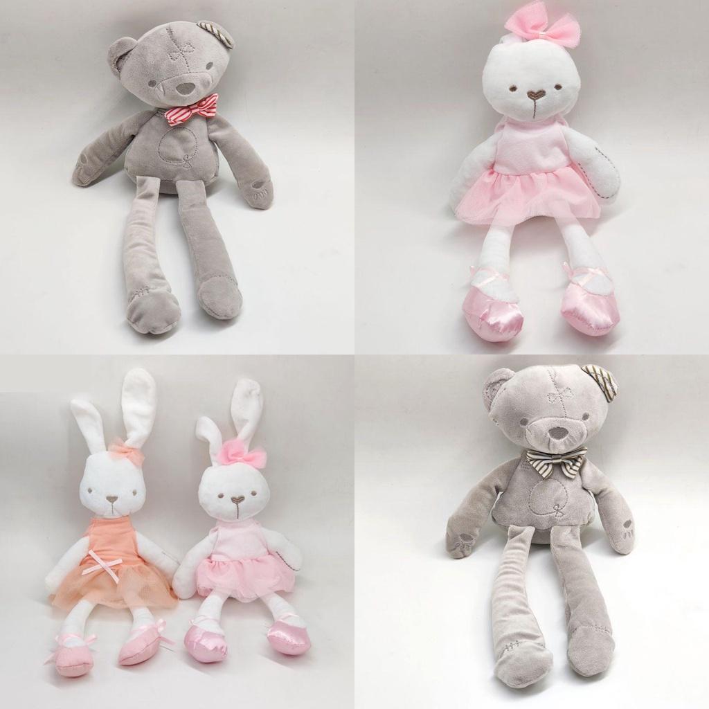 Soft And Cuddly Long Ear Bunny Rabbit Bear Plush Doll Perfect For Baby Sleep Comfort!