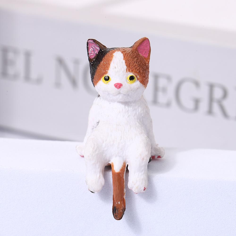 Edge Cat Computer Water Cup Car Edge Decoration Cream Glue Accessories Small Ornaments Figurines & Miniatures