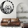 Elegant Metal Flower Moon Wall Art Outdoor Garden Sculpture Terrace Railing Decoration Living Room Balcony Indoor Home Decor