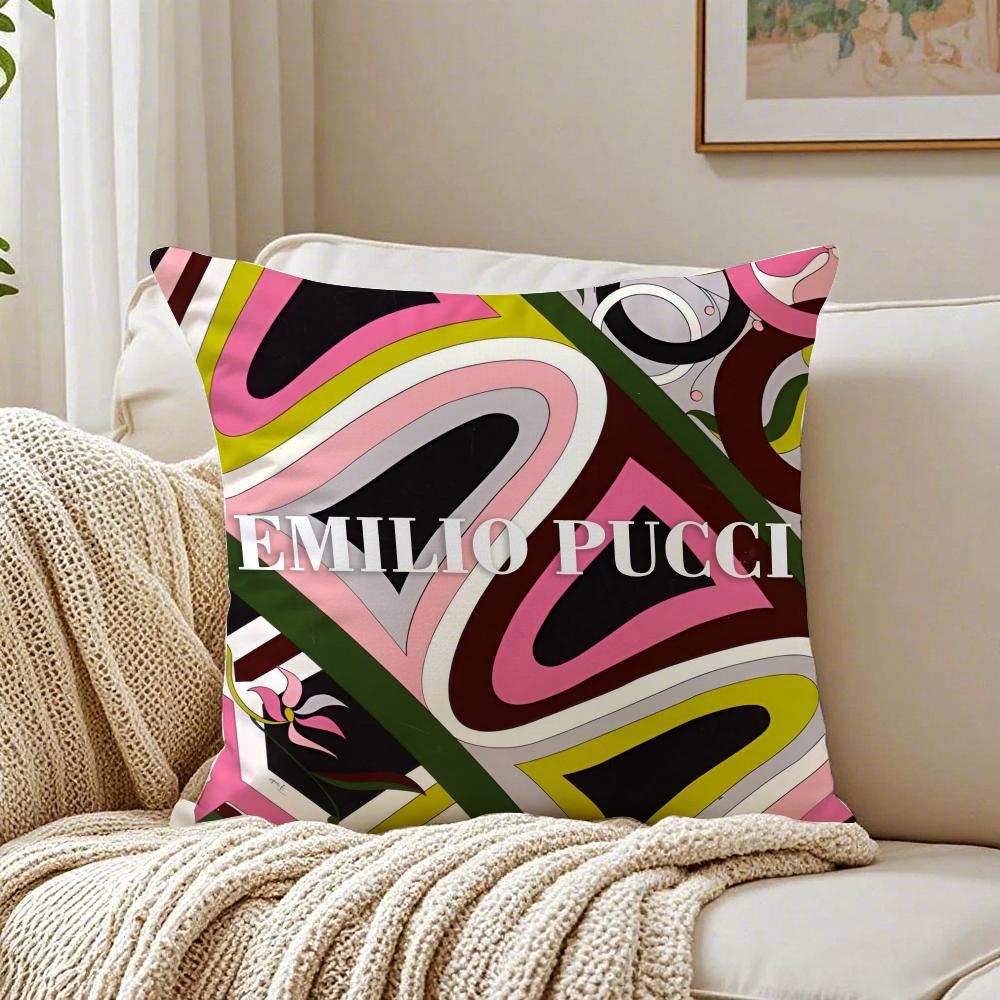 Vibrant Fashion Brand EEmilio PPucci Cushion Cover Pillowcase Antidustmite living Room Sofa Decor Cushion Room