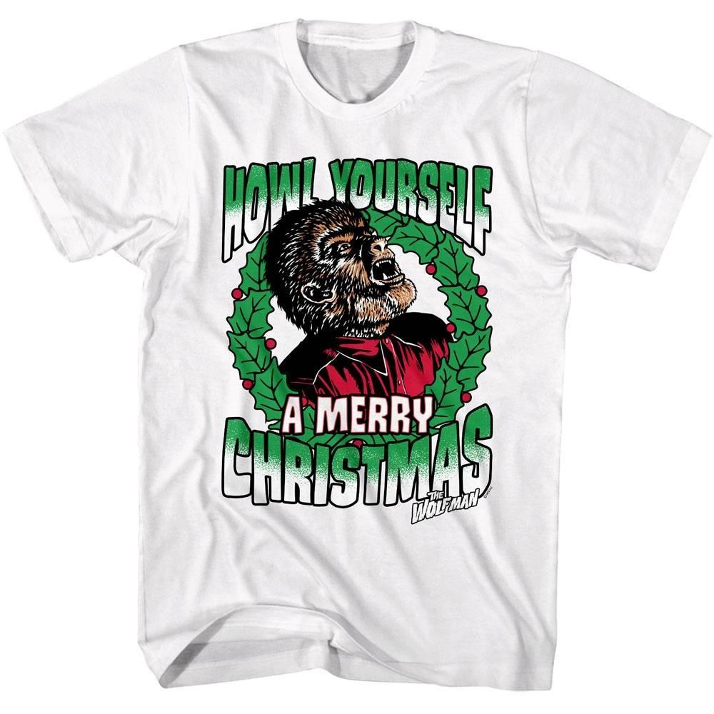 Wolfman Howl Yourself a Merry Christmas Men T Shirt XL