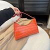 Women Textured Single Shoulder Bag Faux Leather Large Capacity Solid Color Casual