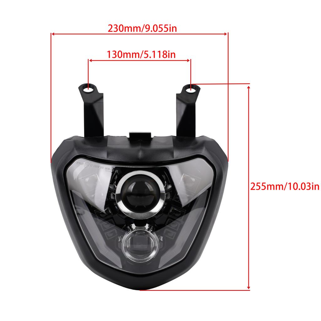 Motorcycle LED Headlight For Yamaha MT07 MT-07 FZ07 2014 2015 2016 2017 E-mark Hi/Lo Beam Headlamp DRL Assembly Modified Parts