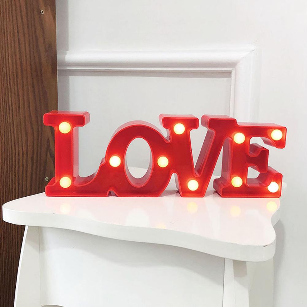 LED Night Light Romantic LOVE Word Decorative Lamp for Valentine s Day Proposal Confession Wedding