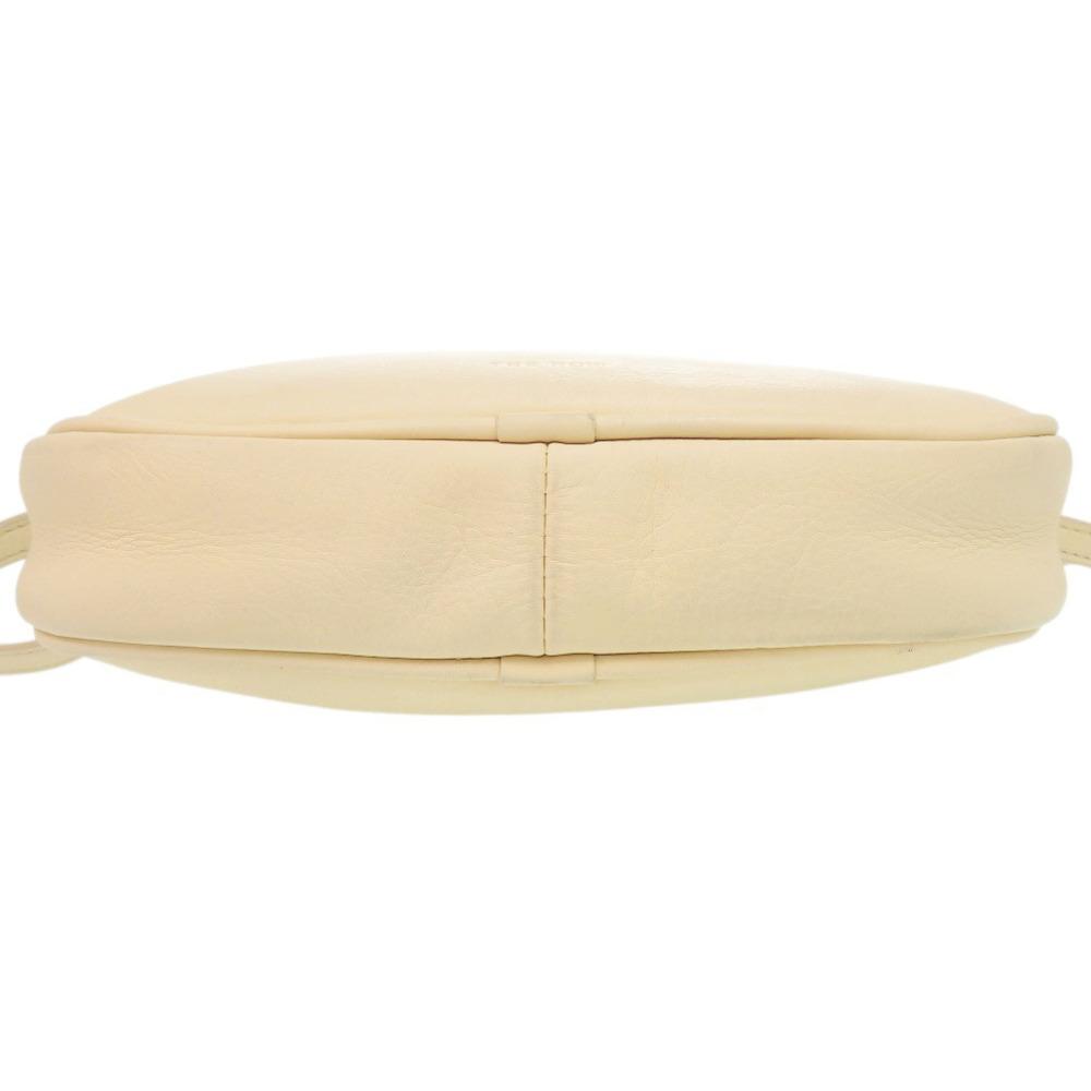 Used AUTHENTIC THE ROW Eve Shoulder Bag Creme Leather