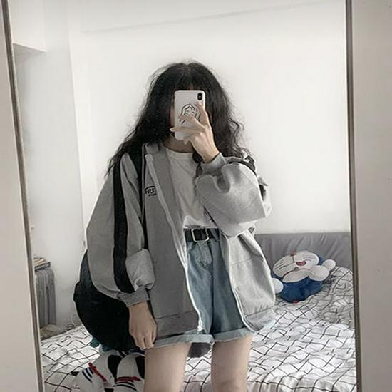 Early Autumn Korean Style Trendy Loose Hoodie Women's Outerwear