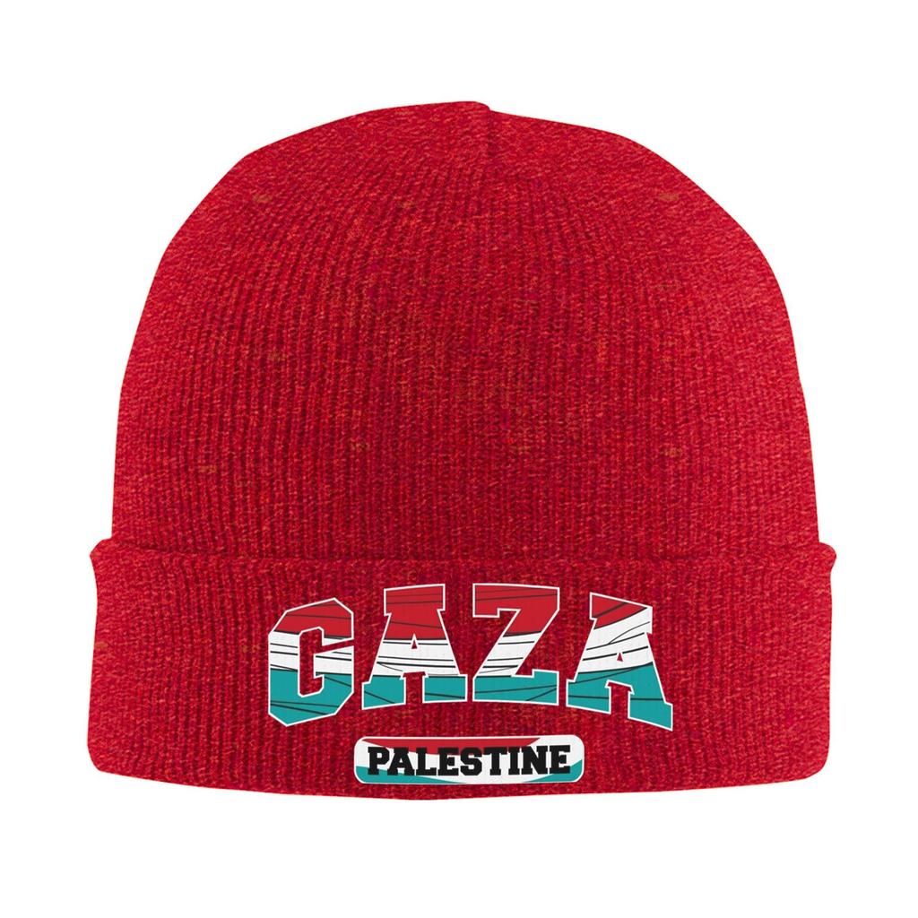 Gaza City Palestine Knit Hat Y2K Cool Caps Men Women Kpop Beanie Hats Spring Graphic Head Wrap Bonnet Hats