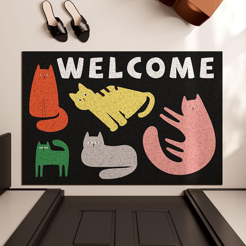 Internet Celebrity Millennium Style Home Silk Ring Floor Mat Can Be Cut Entrance Door Rubbing Land Mat Non-Slip Silk Ring Door Mat
