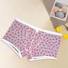 Men Boxer Underwear Elastic Mid-rise Perspective Hollow Mesh Design Boxer Briefs Heart Pattern Underwear Anniversary Gift