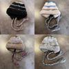 Hat Plush Winter With Color Blocking And Big Head Circumference Design For Daily