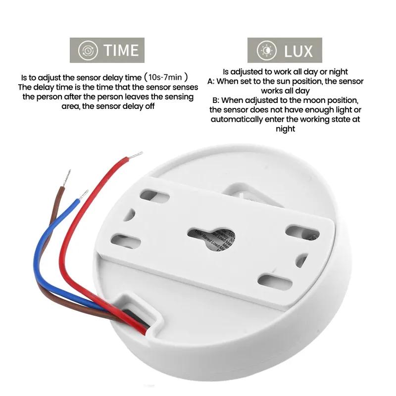 AC85-265V Intelligent Human Infrared PIR Motion Sensor Switch Ceiling sensor switch Human Presence Detector