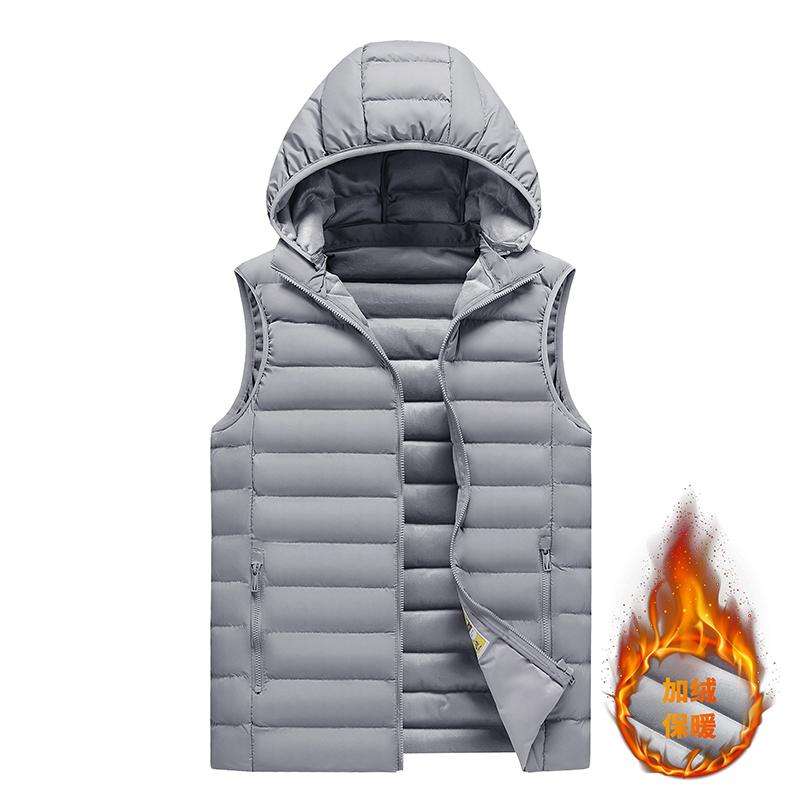 Męska kamizelka kurtka zimowa wodoodporna ciepła bez rękawów męska kurtka moda z kapturem codzienna kamizelka męska jesień zagęścić kamizelka
