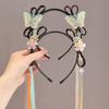 Diadema de Cinta de Mariposa Estilo Chino Borla para Niñas Tocados Hanfu Pelucas Aro para el Pelo Trenzado Fiesta