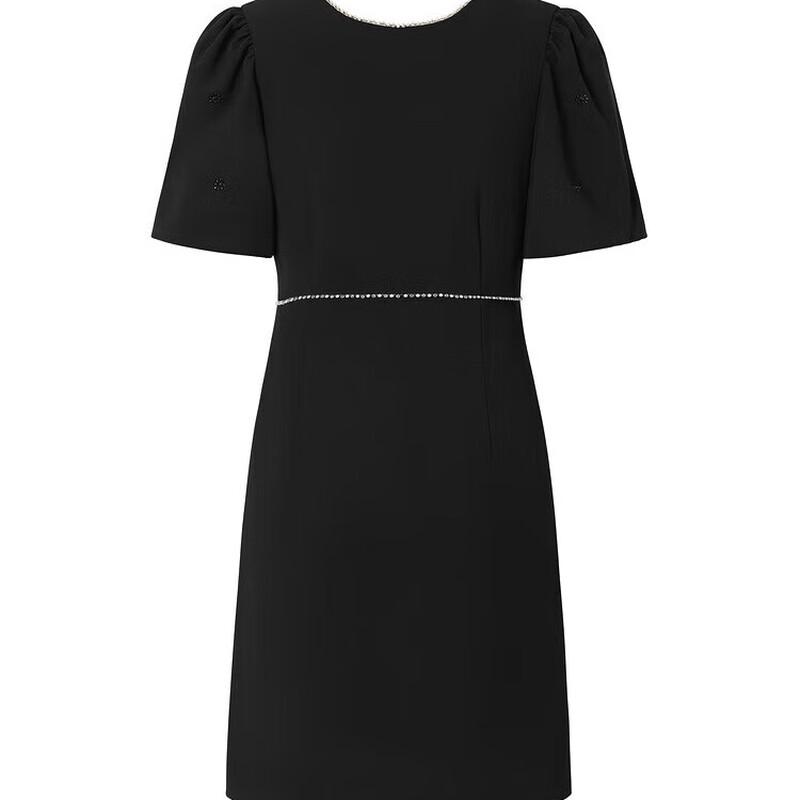 JOOZE Ring-Puffärmel-Acetat-Pendlerkleid