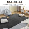 fuwawa Rug, Non-Slip, Washable Rug, 130x185cm, Flannel Rug, Antibacterial, Odor Resistant, Hot Carpet Compatible, Solid Black