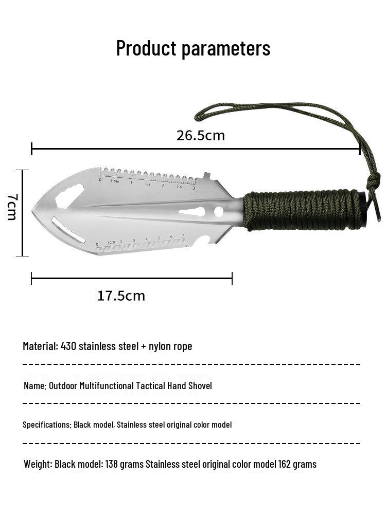 Tragbarer Multifunktionaler Militärischer Camping-Spaten - Outdoor-Survival- & Selbstverteidigungswerkzeug