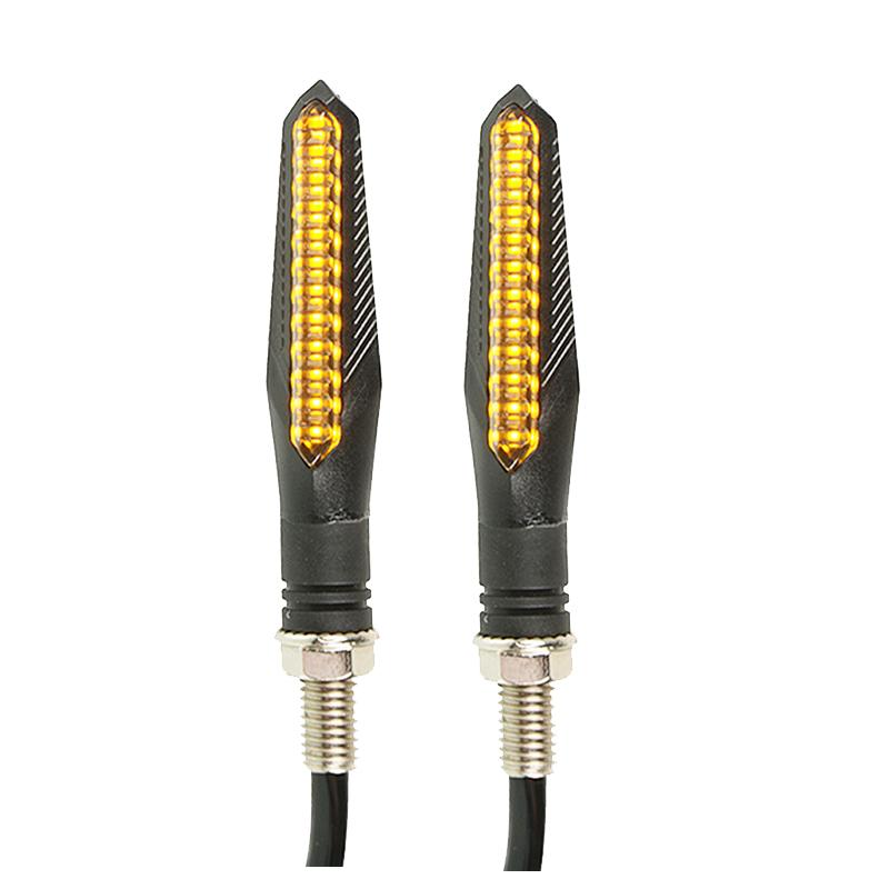 2pcs 12 LED Flowing Motorcycle Turn Signal Light Bendable Flashing Motorbike Indicator Blinker Moto Tail Signal Lamp For Harley