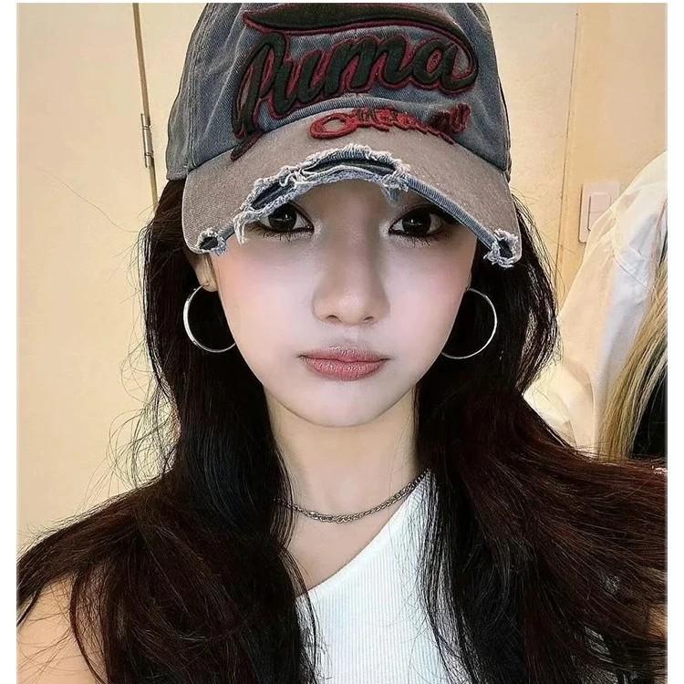 Celebrity Same Large Plain Ring Earrings, Exaggerated Circle Earrings, Stud Earrings, Flat Round Earrings, High-End Earrings.