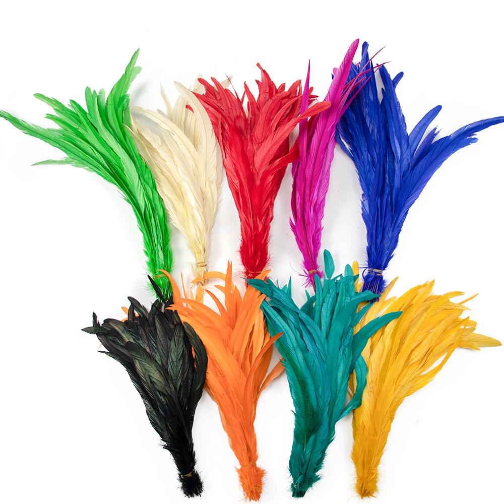 50/100 Stück 25-30cm Hahnenfeder Hochzeitsbasteln DIY Naturfeder Handarbeit Party Feder Karneval Kopfschmuck Dekoration