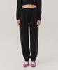 DELICCENT Waki Lettering Elastic Waist Pants [Black]