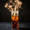 MUG GLASS BOTTLE WITH STRAW 600ml TRANSPARENT GLASS LID