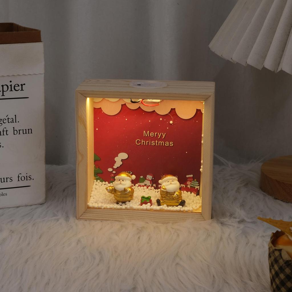 LED Weihnachtsmann Weihnachtsbaum Glas Lampenschirm Geschenk