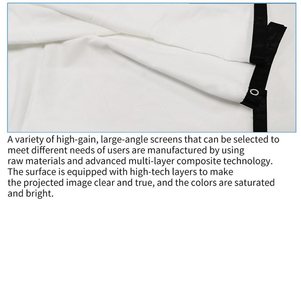 16:9 3D 60/72/84/100/120/150inch 16:9 Screen Anti-Crease Projection Movies Screen New Foldable HD Projector