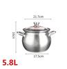304 stainless steel Thickened soup pot New design General use of gas in induction cooker for porridge and soup big cooking pot