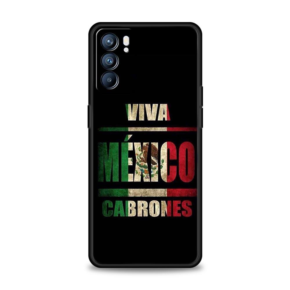 Mexico Flag Phone Case For Oppo Reno8 Reno7 Reno6 Pro A54 5G Find X6 X5 A53 A52 A9 A15 A95 A17 A16 A76 A74 A57 A31 Cover