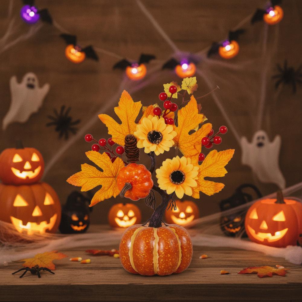 Handmade Realistic Fall Pumpkin Decor DIY Artificial Pumpkin Bouquet  Halloween Party