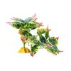 Reptiles Plant Grass for Climbing Habitat Decors Branch with Leaves for Lizards Spiders Snake Geckos Hideouts