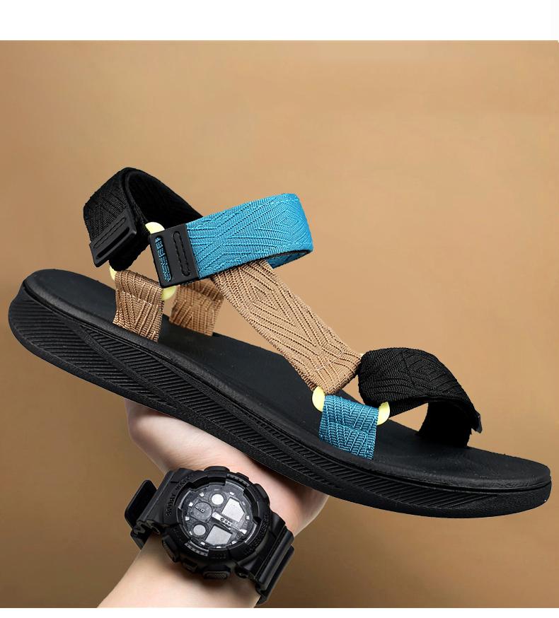 Man Arch Support Yoga Mat Insole Gladiator Open Beach Slippers Antiskid Durable Flat Men Shoe Summer Outdoor Wadable Sandals
