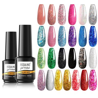 Verniz Gel Platina Arco-Íris Brilhante Para Design de Arte de Unhas Lâmpada LED/UV