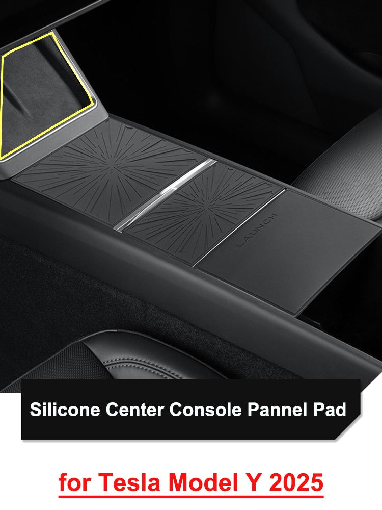 For Tesla Model Y Juniper 2025 Center Console GPS Screen Frame Protector Strip Model 3 Highland Wireless Charger Pad Cover Z6