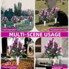 Lodou Artificial Cemetery Flowers,Outdoor Grave Decorations Roses,Arrangements Bouquet with Cemetery Vase, Silk Flowers for Long-Lasting Remembrance