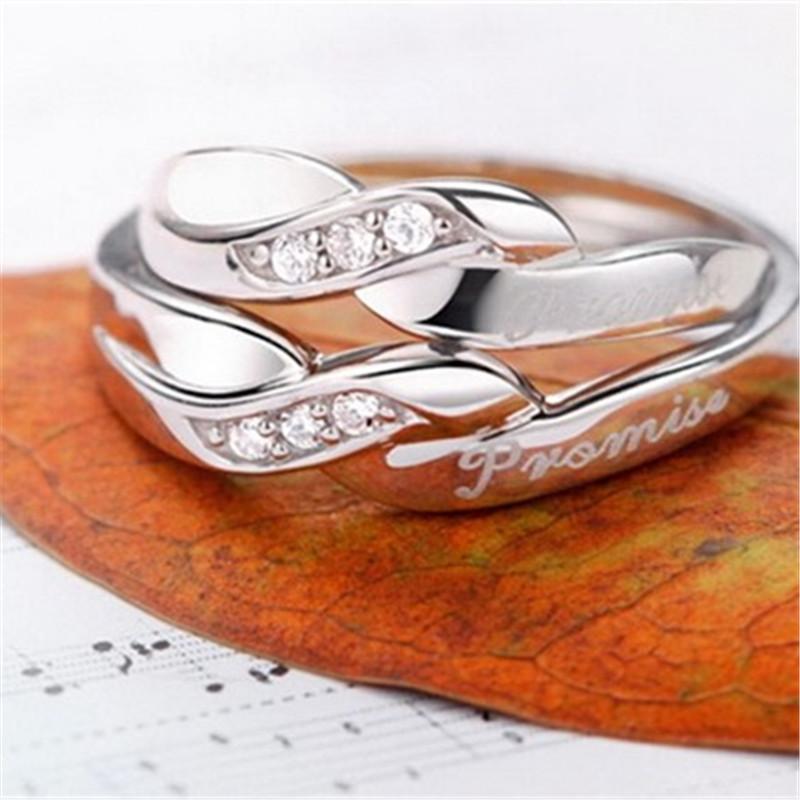 Couple Rings Korean Fashionable Fashionable Basic Simple Men'S Women'S Rings Set Adjustable Opening Wedding Occasion Gathering Wedding Occasion
