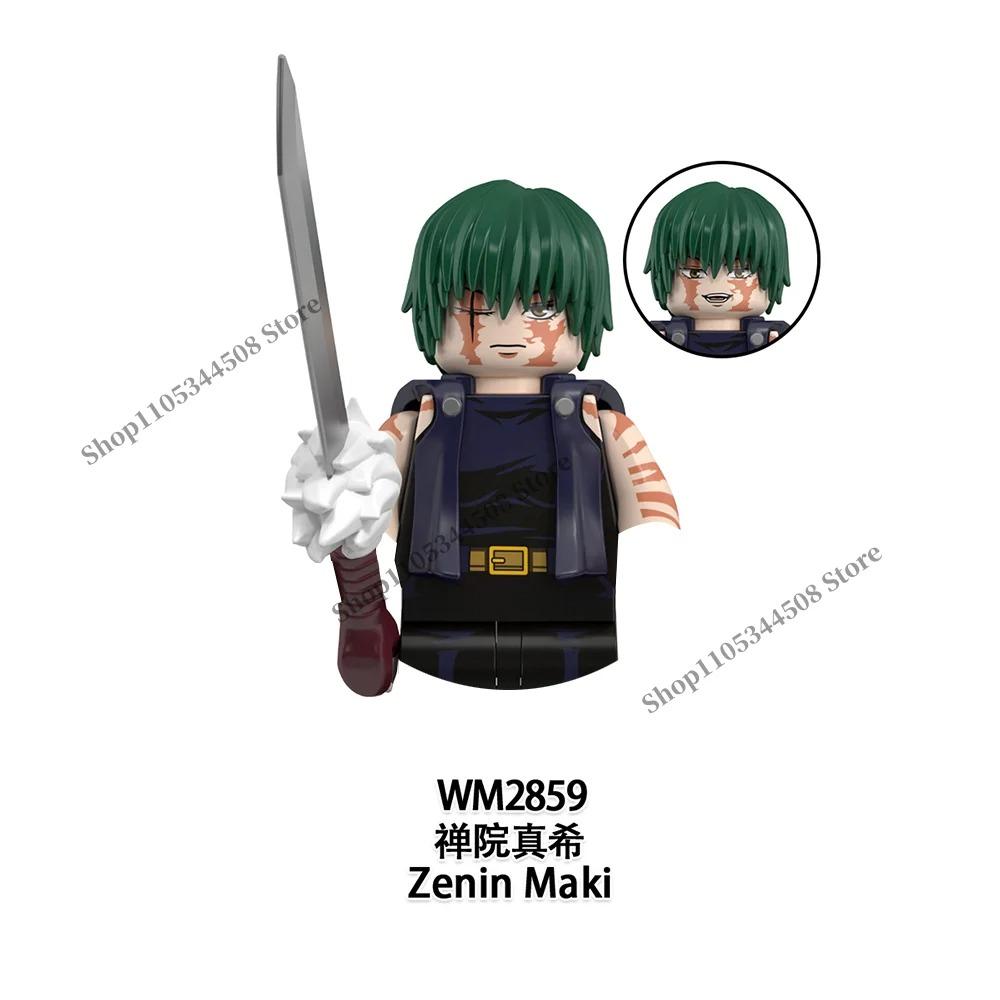 Jujutsu Kaisen Anime Bausteine Fushiguro Toji Tsukumo Yuki Hanao Choso MINI Cartoon Puzzle Bausteine Sammlung Geschenk