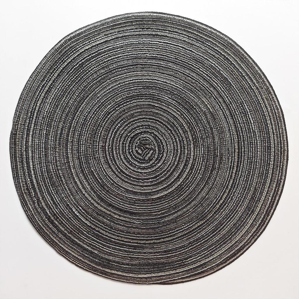 Runder Platzset aus nordischer Baumwolle - Hitzebeständig, Dekorative Ramie-Untersetzer, Verbrühschutzmatte