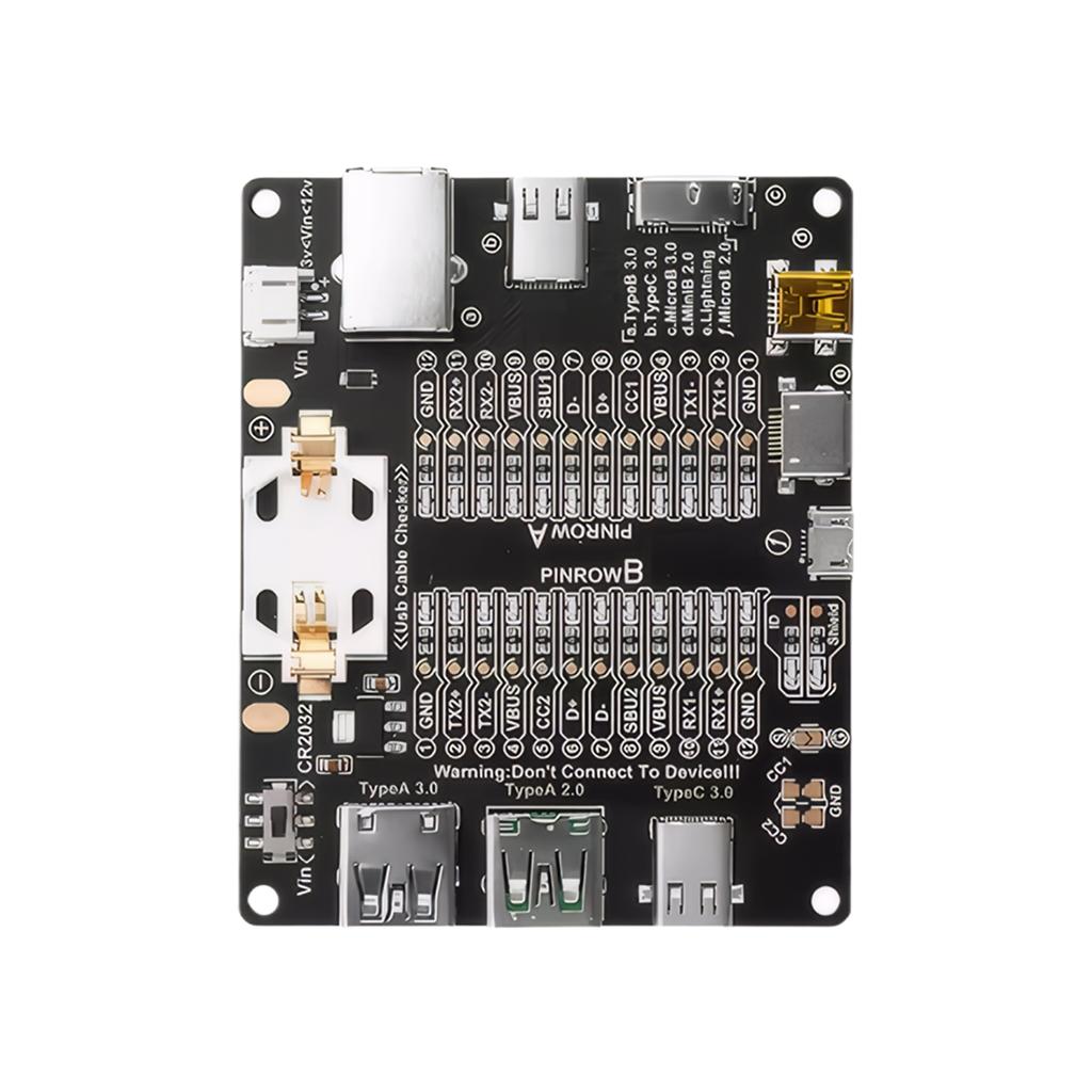 Typ-C Micro-B Typ-B Datenkabel-Erkennungsplatine USB-Kabeltester Kurzschluss-Ein-Aus-Schalter für iOS Android Test Board Tool