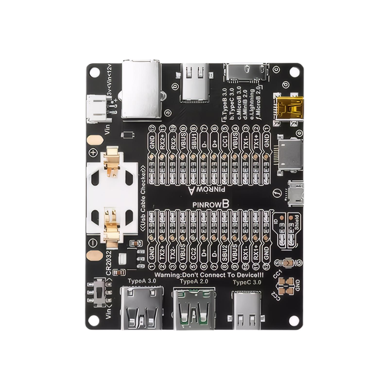 

Тестова плата USB-кабелю для лінії передачі даних Перевірка кабелю Тестер USB-кабелю Перемикання короткого замикання для тестової плати Type-C