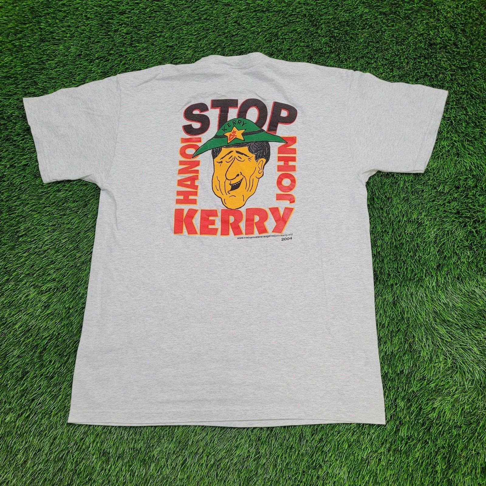 

Vintage Funny Political Shirt Large 21x28 John-Kerry XL