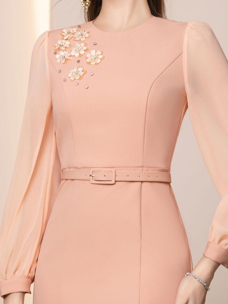 Zhi Li French Elegant Mermaid Dress with Coat - Long-Sleeve Style for Important Occasions
