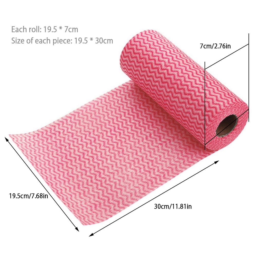 50 Unidades/Rollo Toallas de Limpieza Reutilizables Paño de Limpieza Trapos de Cocina Papel de Cocina Práctico Duradero Multiusos Suministros para el Hogar