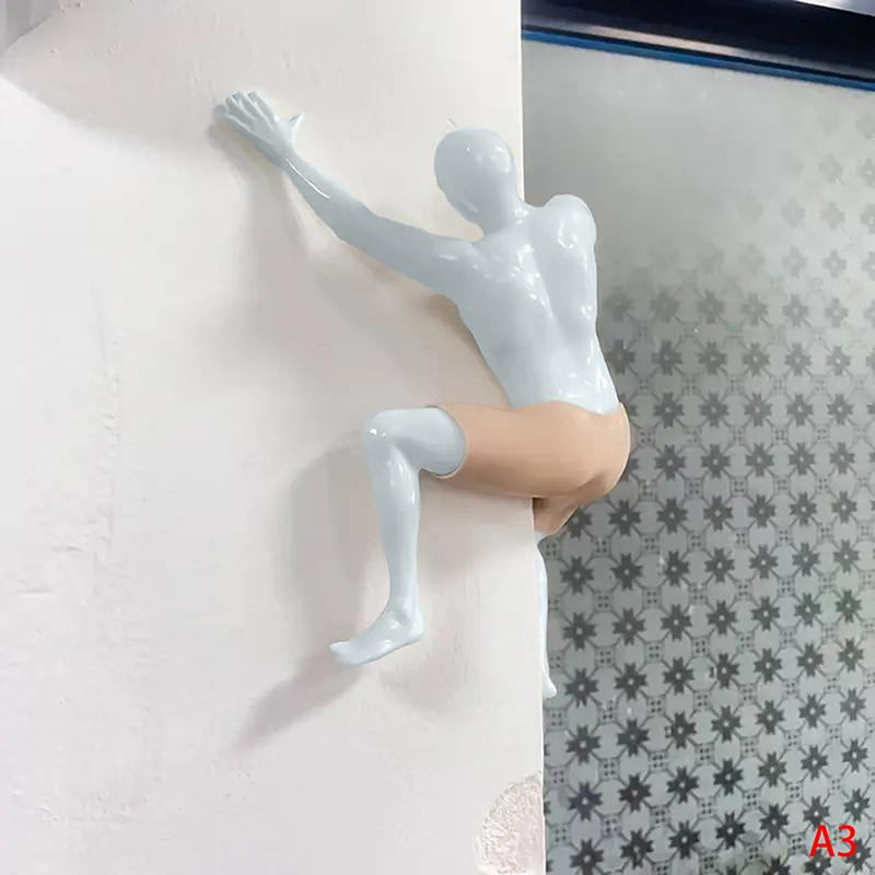 Lezecká figurka Nástěnná dekorace Model postavy Ozdoba Lezci Nástěnná socha Domácí kancelář Nástěnná dekorace Dárek pro lezecké nadšence