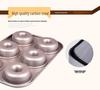 Yangchen Non-Stick 6-Cavity Round Donut and Bread Mold
