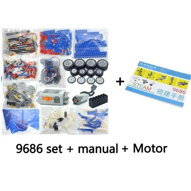 Großhandels-Technische Teile Stift Hubarm Steine Noppenlose Balken Achse Stecker Verbinder Platte Zahnrad 9686 Bausteine Kompatibel Leduo Spielzeug