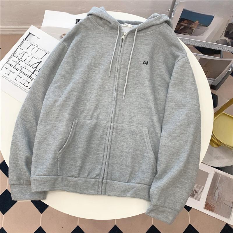 Autumn Winter New Casual Oversized Women's Cardigan Hooded Sweatshirt Zipper Y2k Hoodie Harajuku Solid Youth Women Hoodies Coats