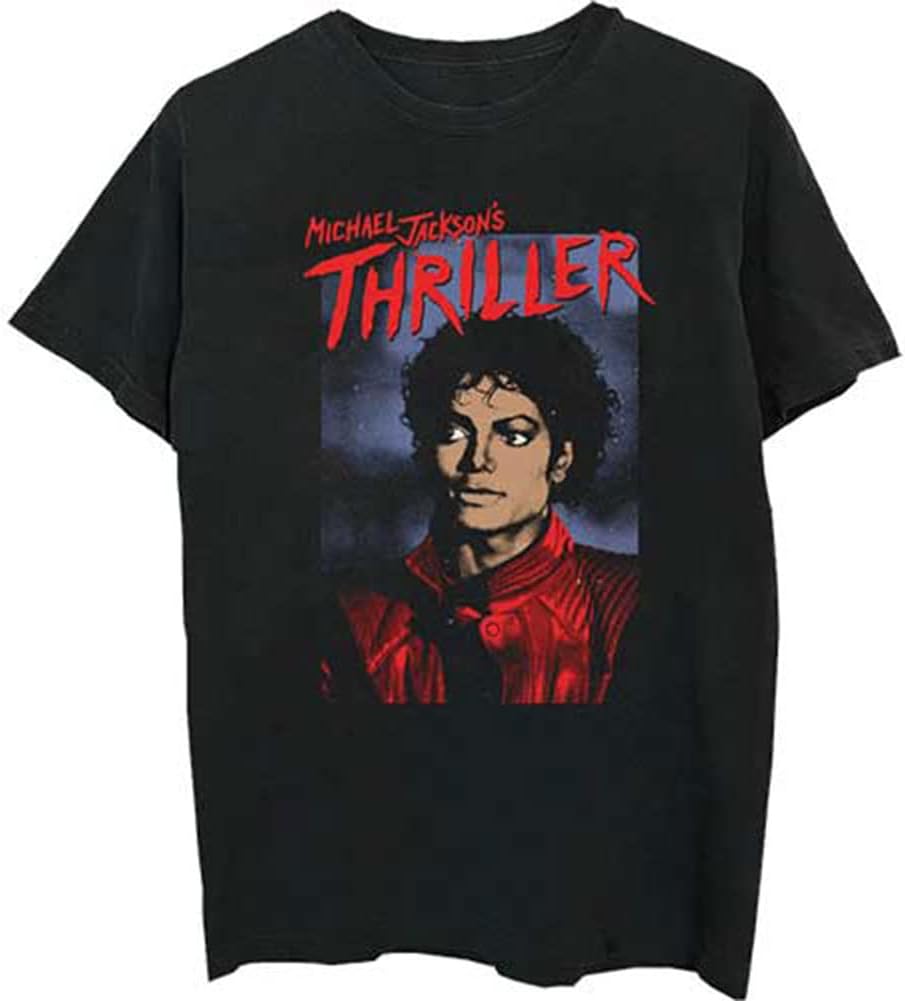 Michael Jackson Men s Thriller Pose Slim Fit T-Shirt Black S разноцветный