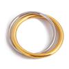 Niche Light Luxury High-end 18K Gold, Color Matching Double Ring Ring Jewelry