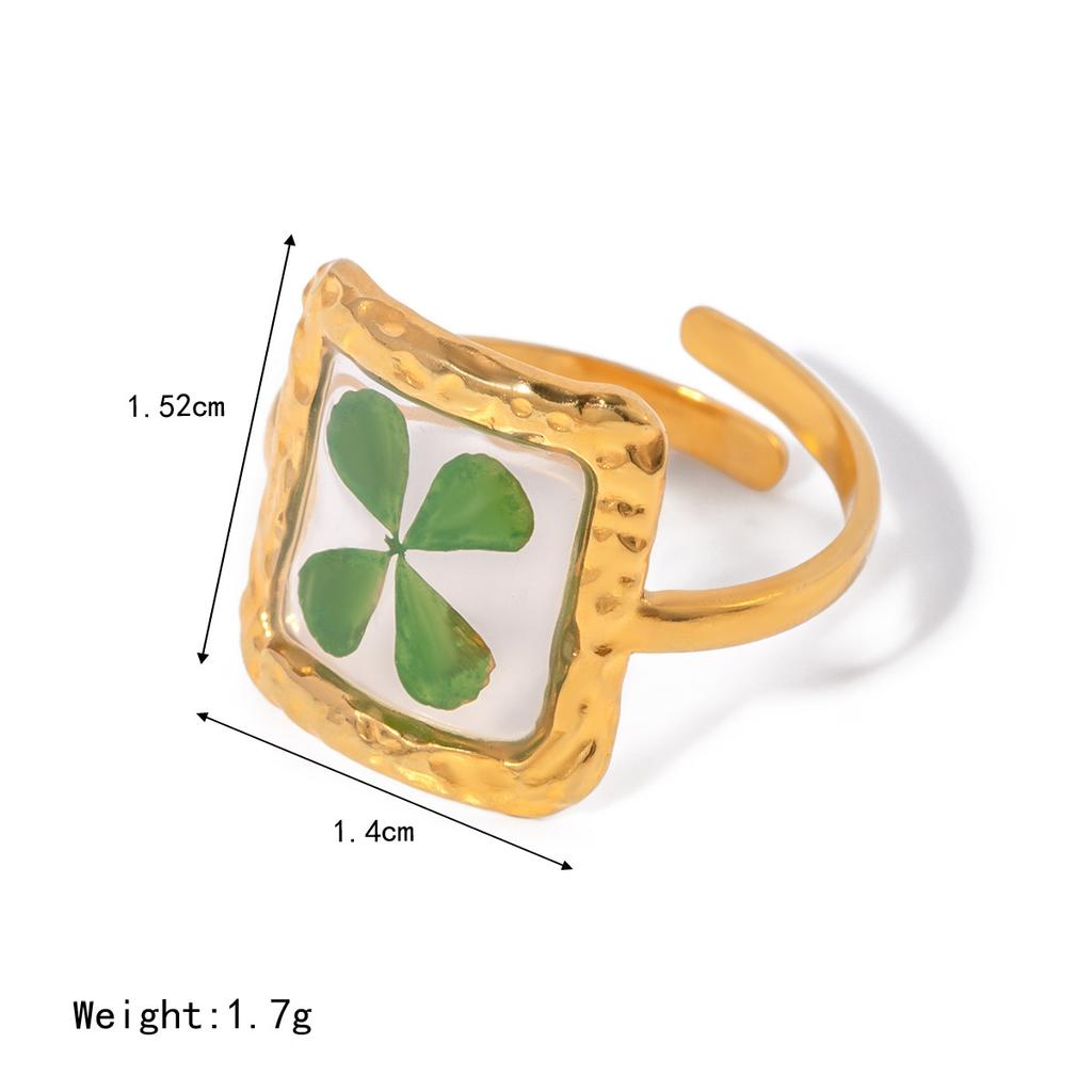 Yori Arrivals Eternal Flower Fashion Classic Open Ring 18K PVD Plated Clothing Accessories Waterproof Fashion Jewelry Gift